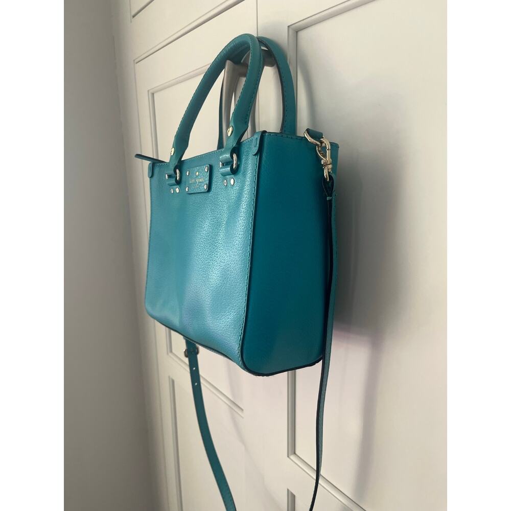 Kate Spade turquoise Wellesley Quinn tote bag